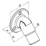 Buissteun RVS-INOX 304 variabel