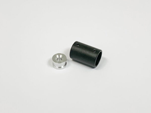 Flens blind zwart fijnstructuur Ø15 mm - Afbeelding 2