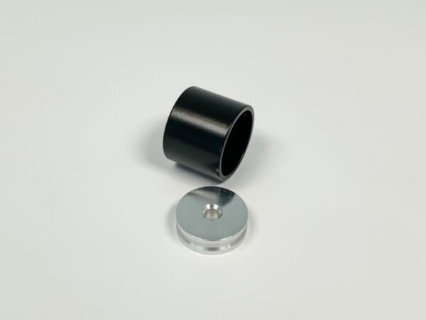 Flens blind zwart fijnstructuur Ø25 mm - Afbeelding 2