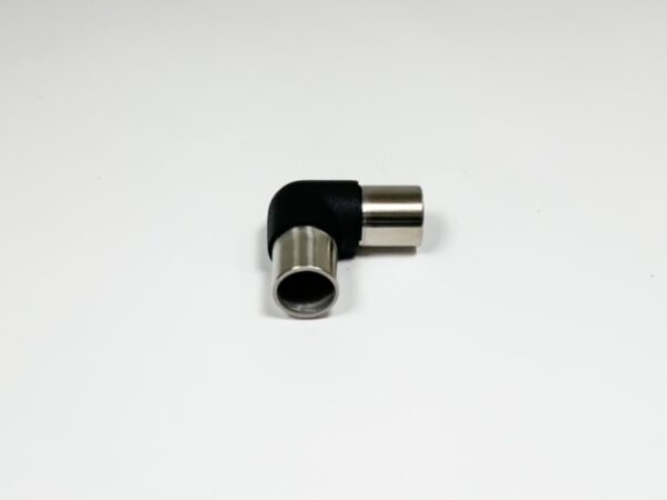 Buisverbinder zwart bocht RVS-INOX 304