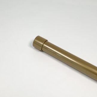Garderobestang blind RAL 1036 goud met een flens voor blinde montage.