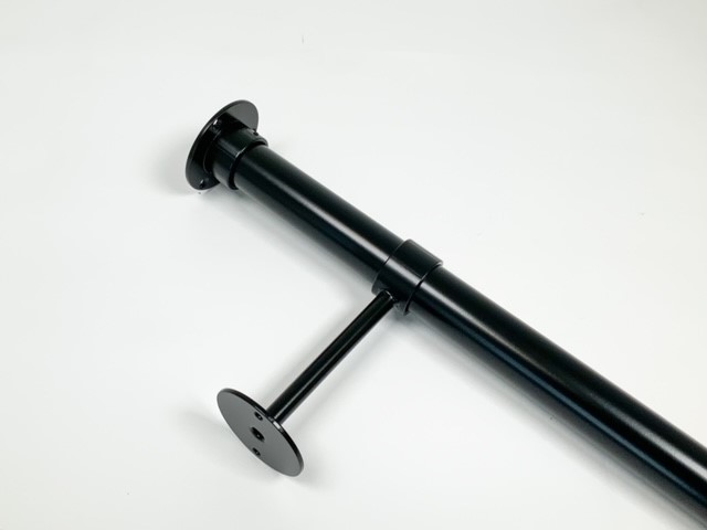 Afstandsteun zwart Ø32 mm - 8 cm tot hart buis - Afbeelding 2