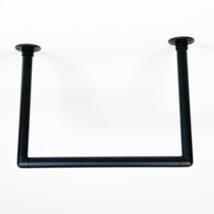 Garderobestang RVS-INOX zwart Ø33.7 mm U-vorm