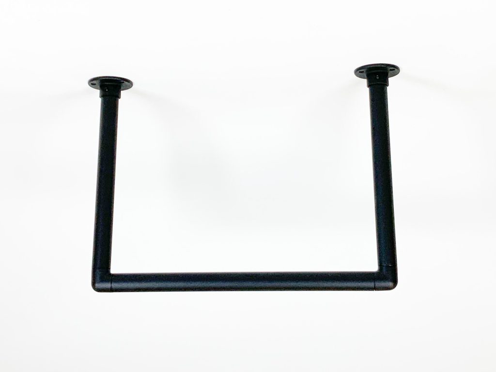 Garderobestang RVS-INOX zwart Ø33.7 mm U-vorm
