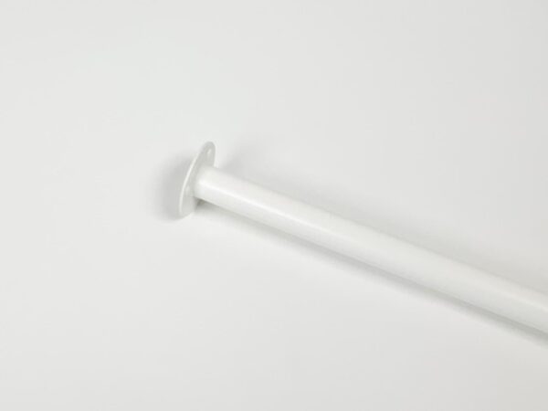 Garderobestang met flexibele buissteun wit