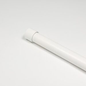 Garderobestang in wit RAL 9010 blind