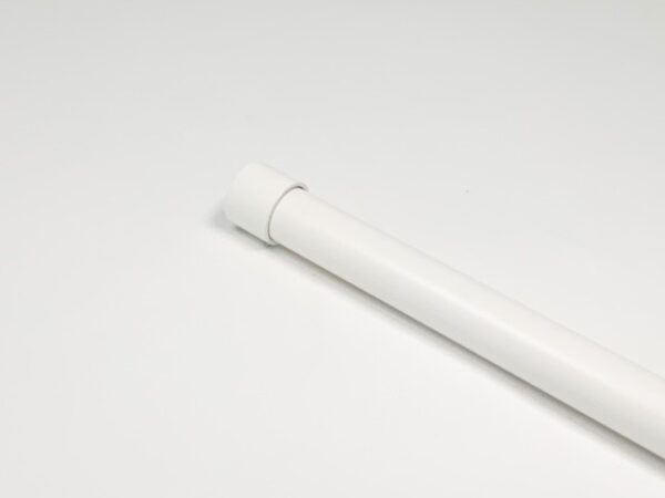 Garderobestang in wit RAL 9010 blind