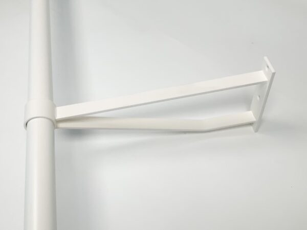 Garderobesteun extra sterk wit Ø32 mm - 25 cm tot hart buis - Afbeelding 3
