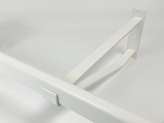 Garderobesteun extra sterk wit voor buis ovaal