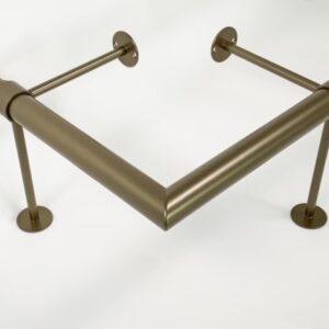 Hoekstuk voor voetrail in brons