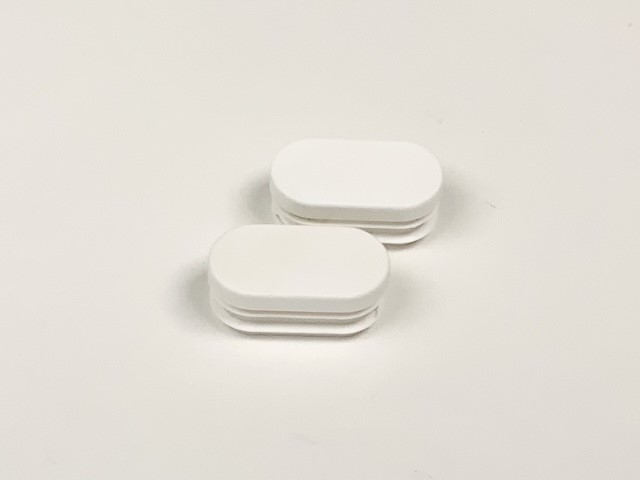 Inslagdop kunststof ovaal 38x20 wit