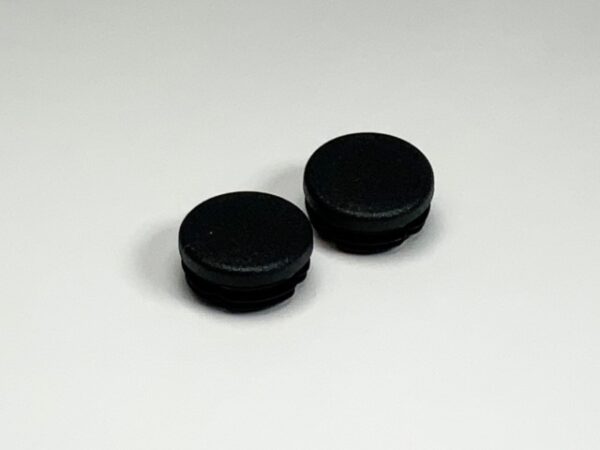 Inslagdop kunststof rond zwart / Set van 2 stuks Ø25