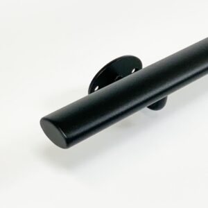 Trapleuning ellips ovaal zwart 45x25 mm (incl. wandsteunen)