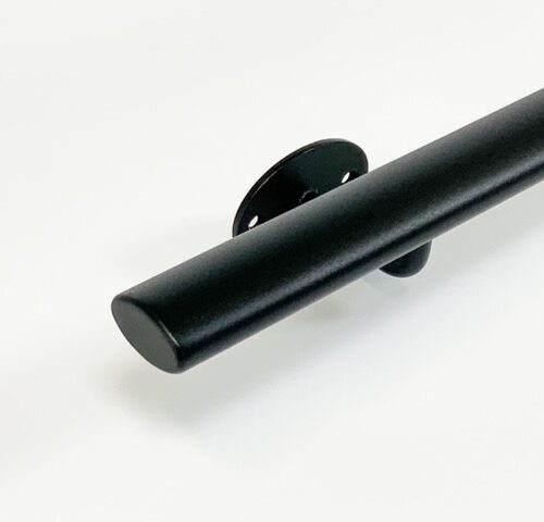 Trapleuning ellips ovaal zwart 45x25 mm (incl. wandsteunen)