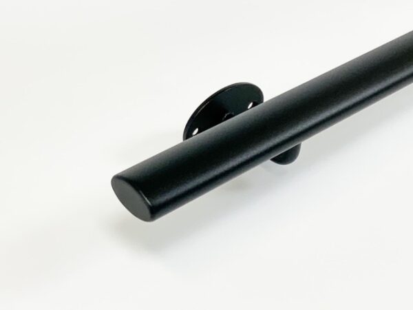Trapleuning ellips ovaal zwart 45x25 mm (incl. wandsteunen)