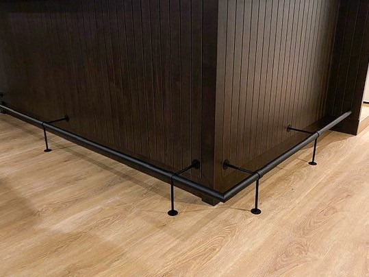 Eindsteun-rozet voor voetrail zwart fijnstructuur - Afbeelding 2