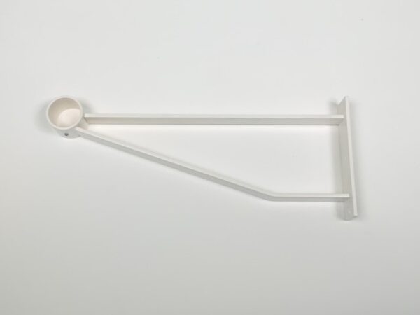 Garderobesteun extra sterk wit Ø32 mm - 25 cm tot hart buis - Afbeelding 2