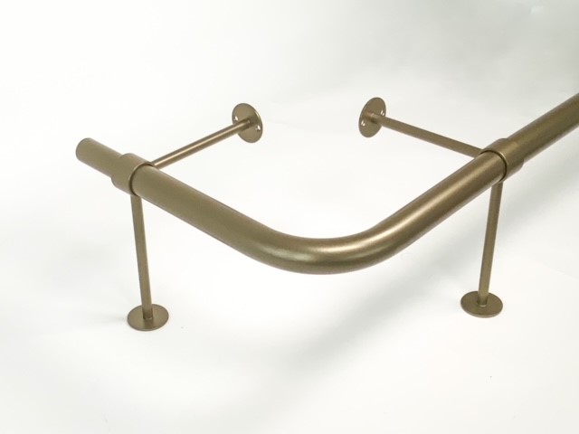 Hoekstuk gebogen brons. Voor een zachtere afwerking.