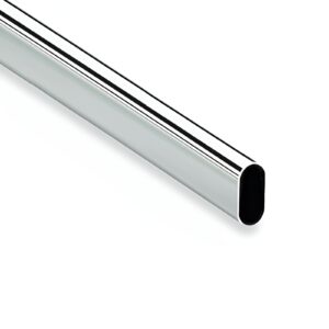 Chromen buis ovaal hoogglans.