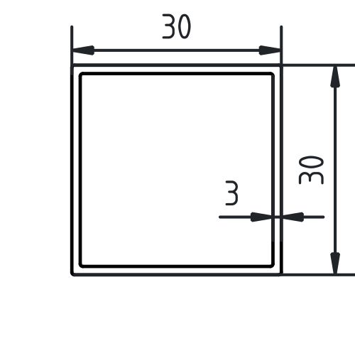 Koker 30 x 30 x 3