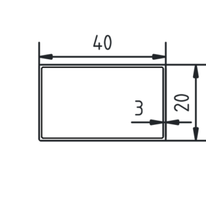 Koker 40 x 20 x 3