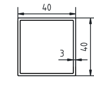 Koker 40 x 40 x 3