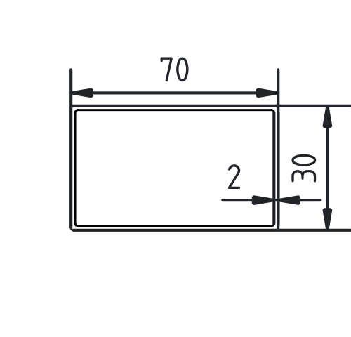 Koker 70 x 30 x 2