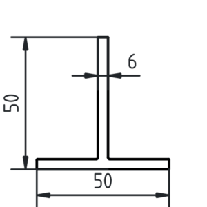 T-profiel-50 x 50 x 6