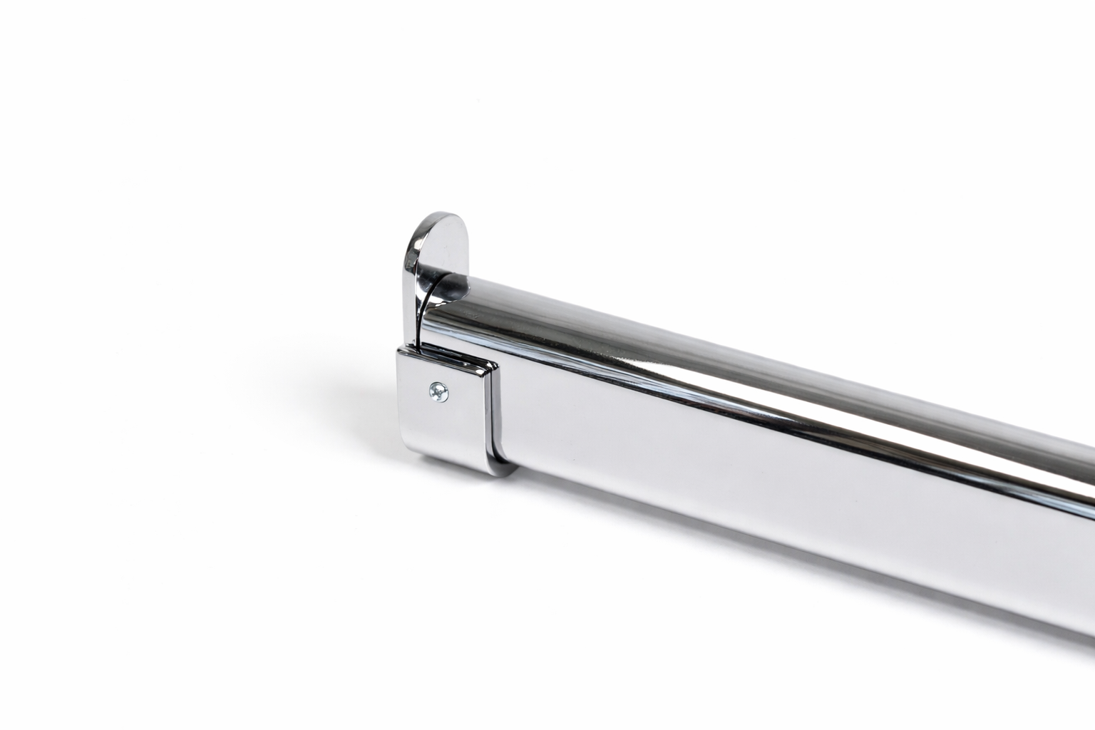 Kledingstang ovaal chroom 30x15x2 mm