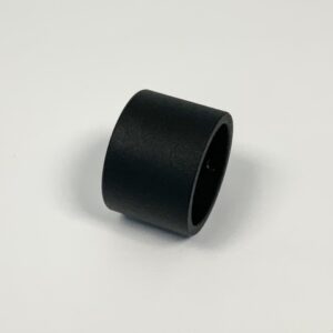 Eindsteun-blind voor voetrail in RAL 9005 zwart fijnstructuur