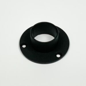 Eindsteun voor voetrail in RAL 9005 zwart fijnstructuur. Diameter 35 mm.