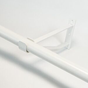 Garderobesteun extra sterk. Diameter 35 mm. Half open. RAL 9010 wit.