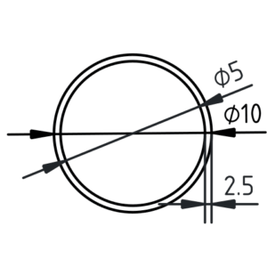 Naadloze buis staal 10 x 25