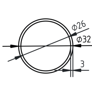 Naadloze buis staal 32 x 3