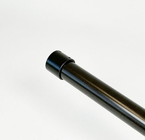 Garderobestang Gun Metal met flens-blind in Gun Metal