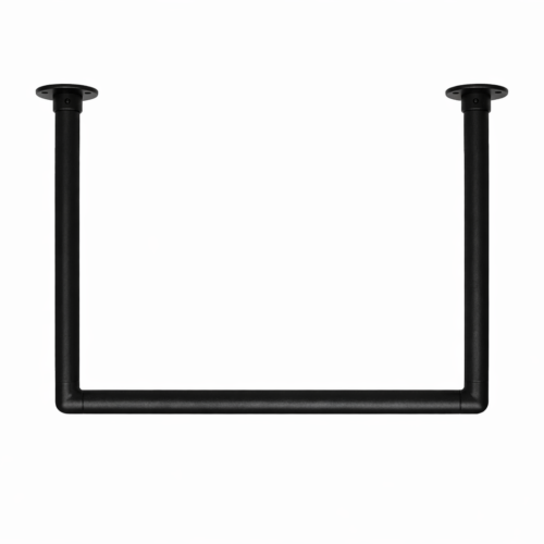 Garderobestang RVS-INOX zwart Ø33.7 mm U-vorm