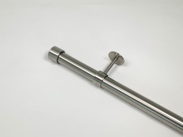 garderobestang RVS-INOX 304 met buissteun en buissteun 8 cm