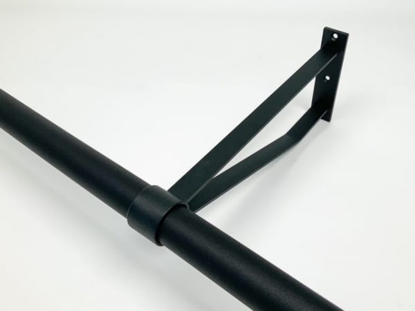 Garderobesteun extra sterk 30 cm RAL 9005 mat zwart fijnstructuur