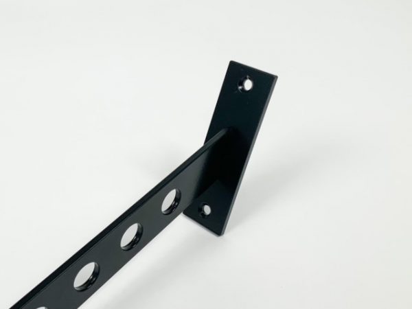 Montageplaat kledinghanger waterval model RAL 9005 mat zwart